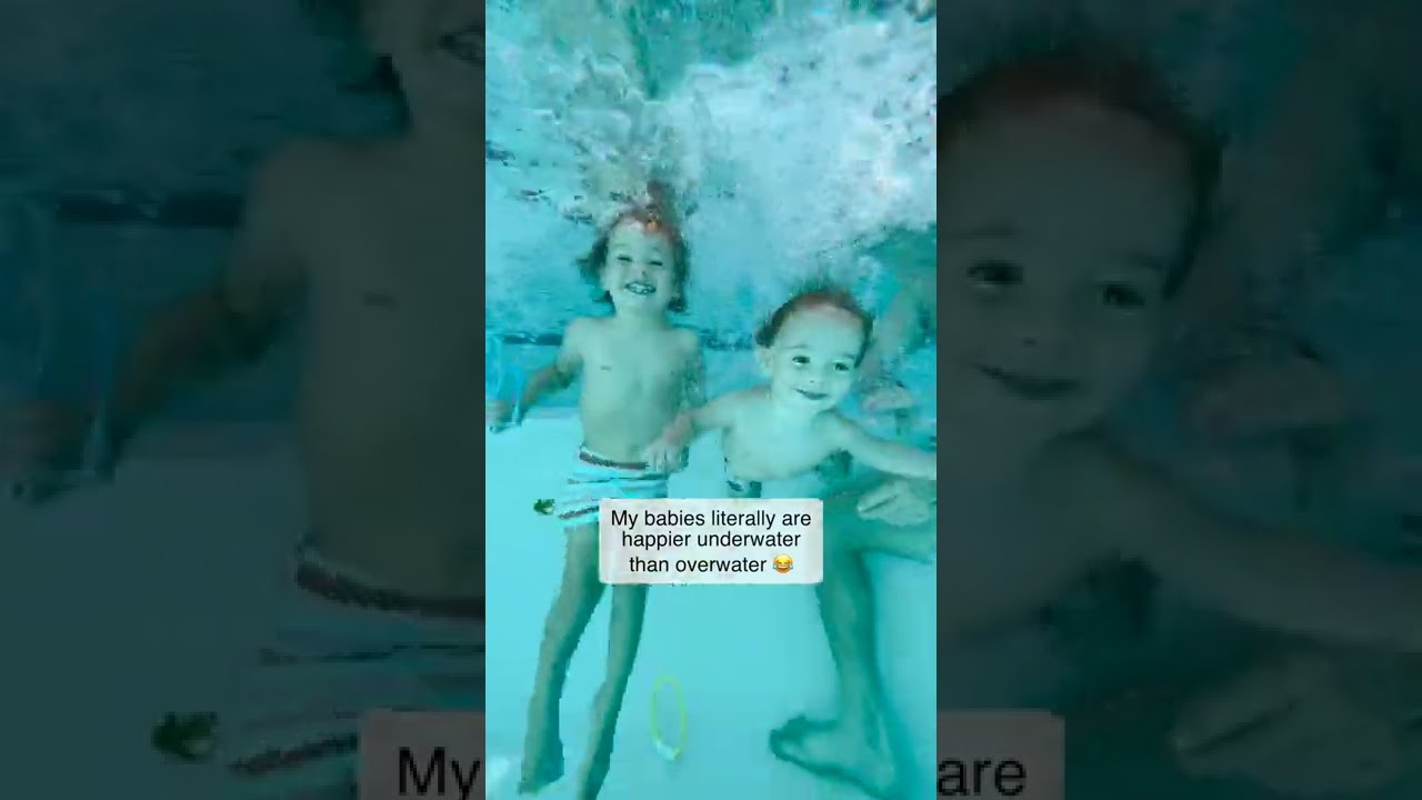 When Your Babies Are Happier Underwater 😂 