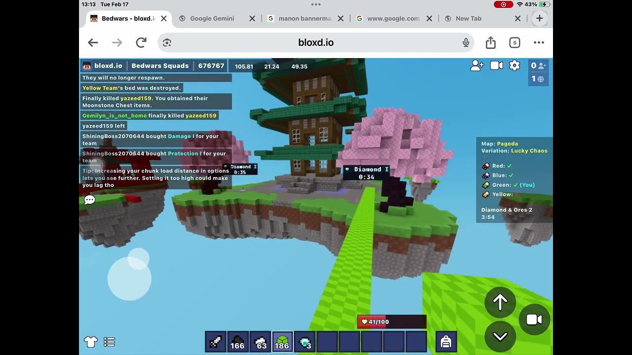 my game crashed soooo