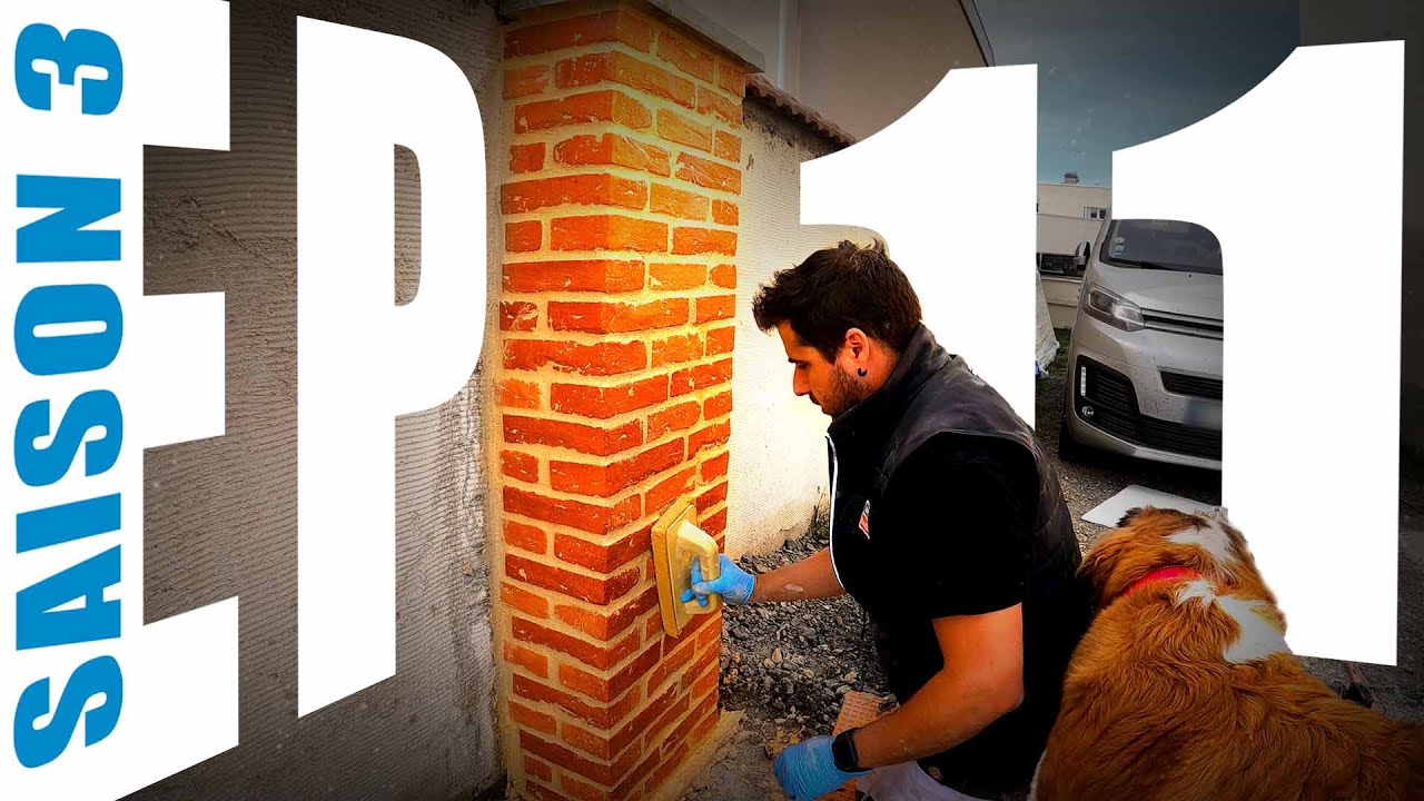 ✅ AMÉNAGEMENT DE POTEAUX EXTÉRIEURS EN BRIQUETTES - TUTO - Ep11S3 - LJVS