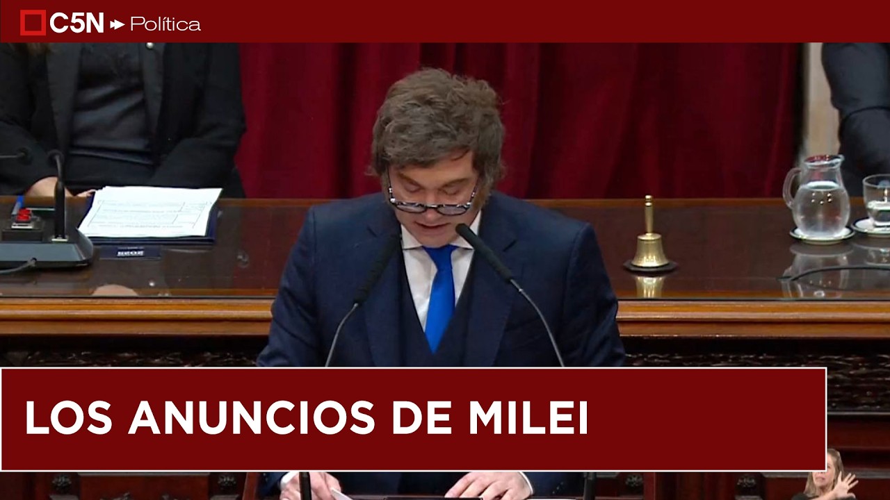 Los anuncios de JAVIER MILEI en la apertura de sesiones en el Congreso