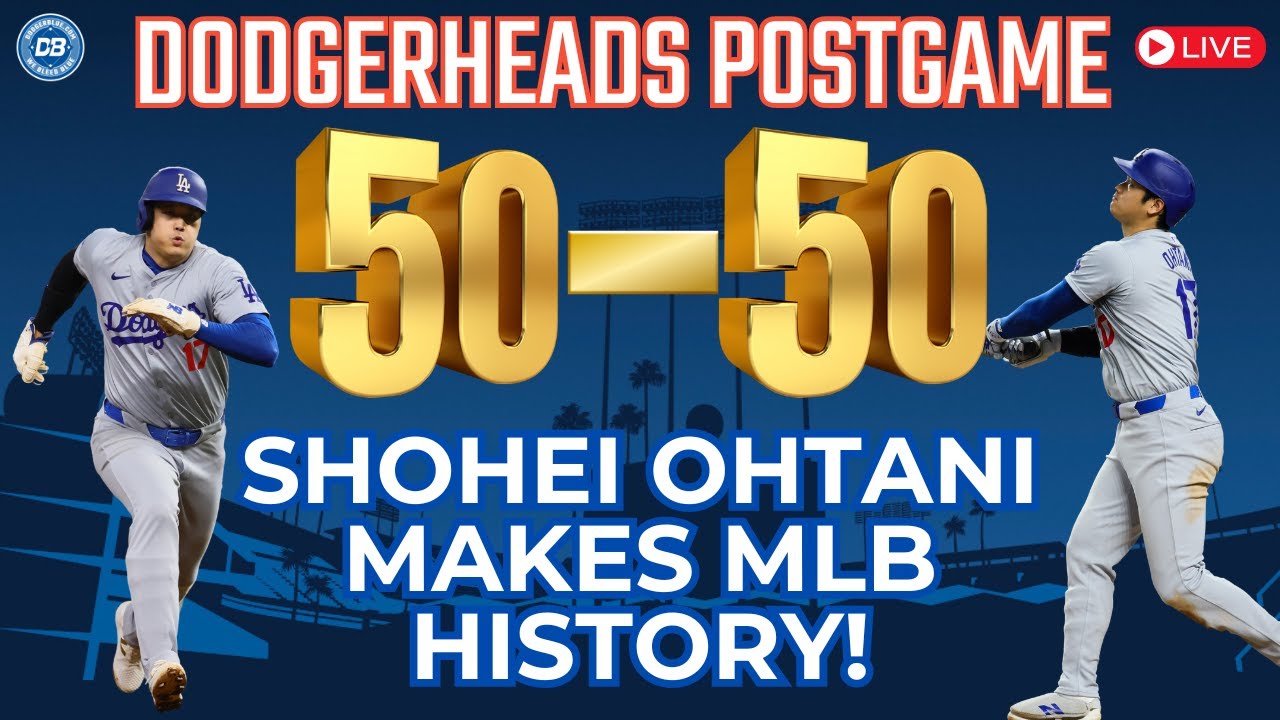 DodgerHeads После игры: Сёхей Отани становится первым игроком с результатом 50-50 и побивает реко...