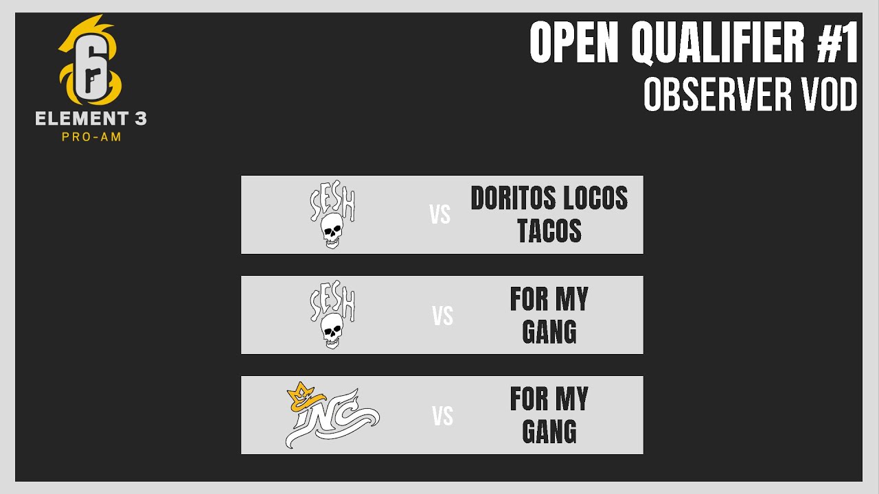 ELEMENT 3 PRO AM - Phase 1: Open Qualifier #1