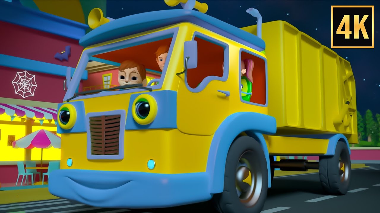 Halloween Wheels on the Garbage Truck & More Street Vehicle Songs for Kids