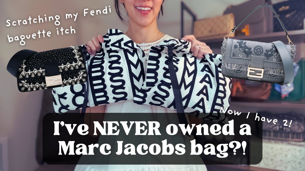 Buying my FIRST Marc Jacobs bags! Double unboxing haul - denim, crystals, and studs, oh my!