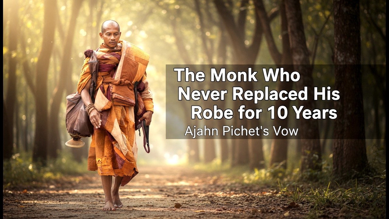 The Monk Who Never Replace His Robe for 10 Years | Ajahn Pichet’s Vow