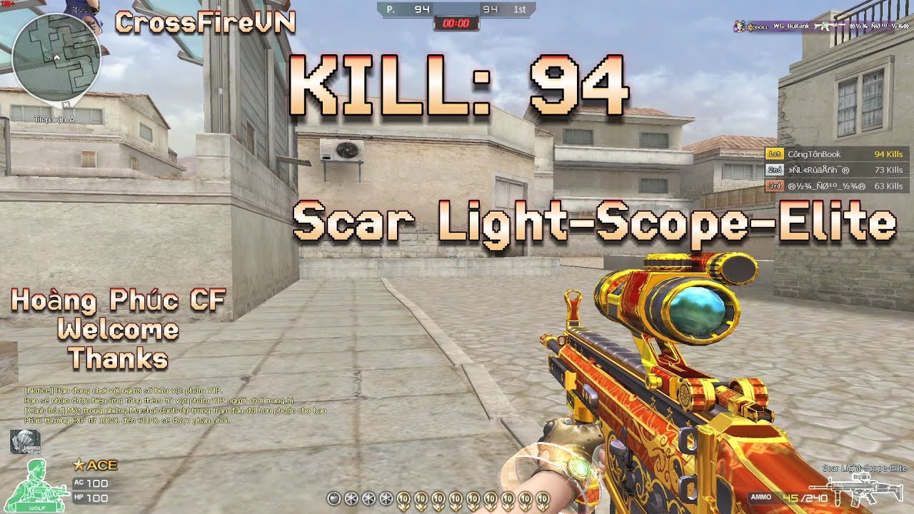 Scar Light-Scope-Elite - 94 KILL#crossfire #độtkích #games