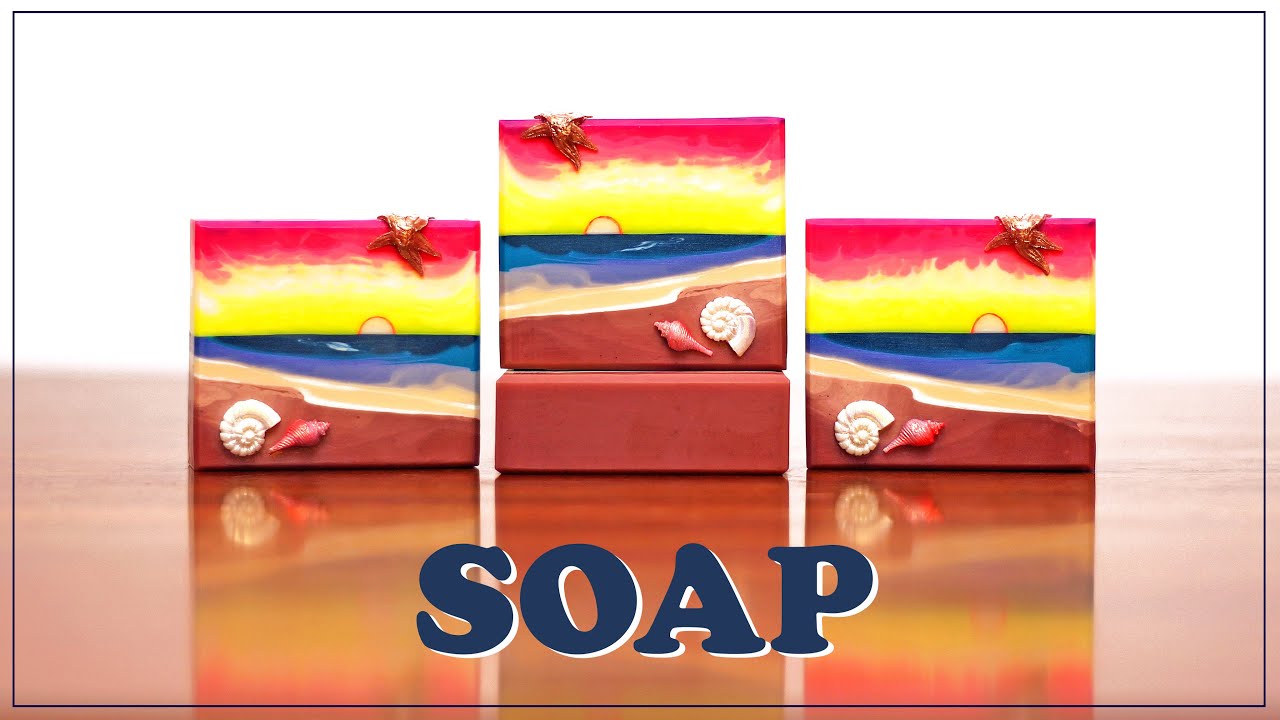 Sunset Shores ~ Making Cold Process Ocean/Beach Soap for the Design Mania Contest ~ Sculpted Layers