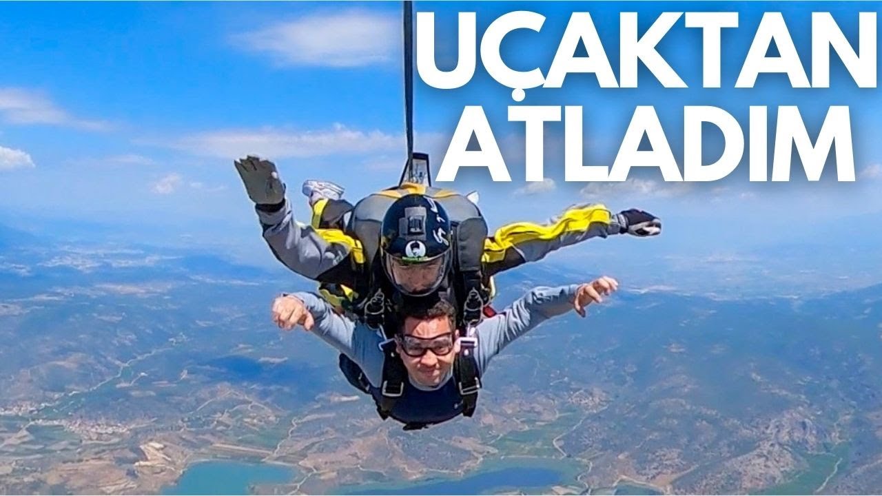 İZMİR'DE SERBEST ATLAYIŞ YAPTIM - 12,000 feet'te uçaktan paraşütle atladım. (SKYDIVING)