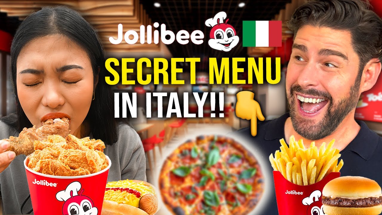 FOREIGNER Tries JOLLIBEE in ITALY - SECRET Menu?!