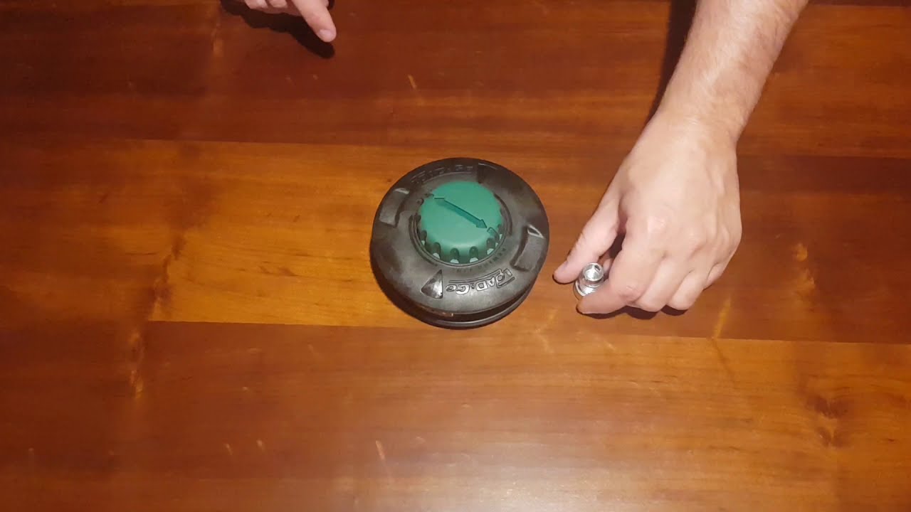 Carretel Automático Load and Go para roçadeira. Não precisa abrir para recarregar o fio de nylon.