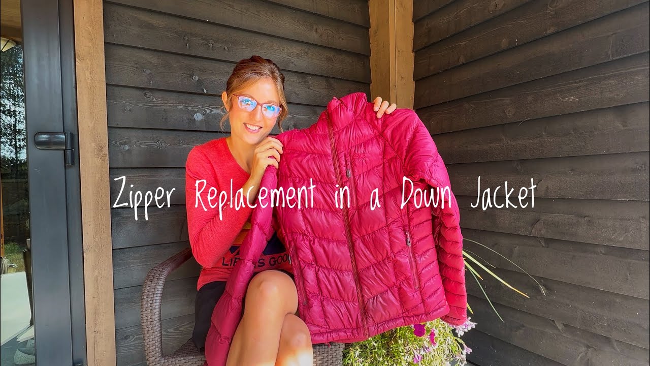 Zipper replacement in a down jacket! ￼