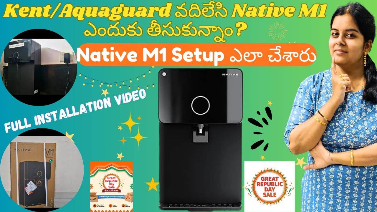 Urban Company Native M1 Water Purifier Review Telugu | Installation | TDS Test Before & After