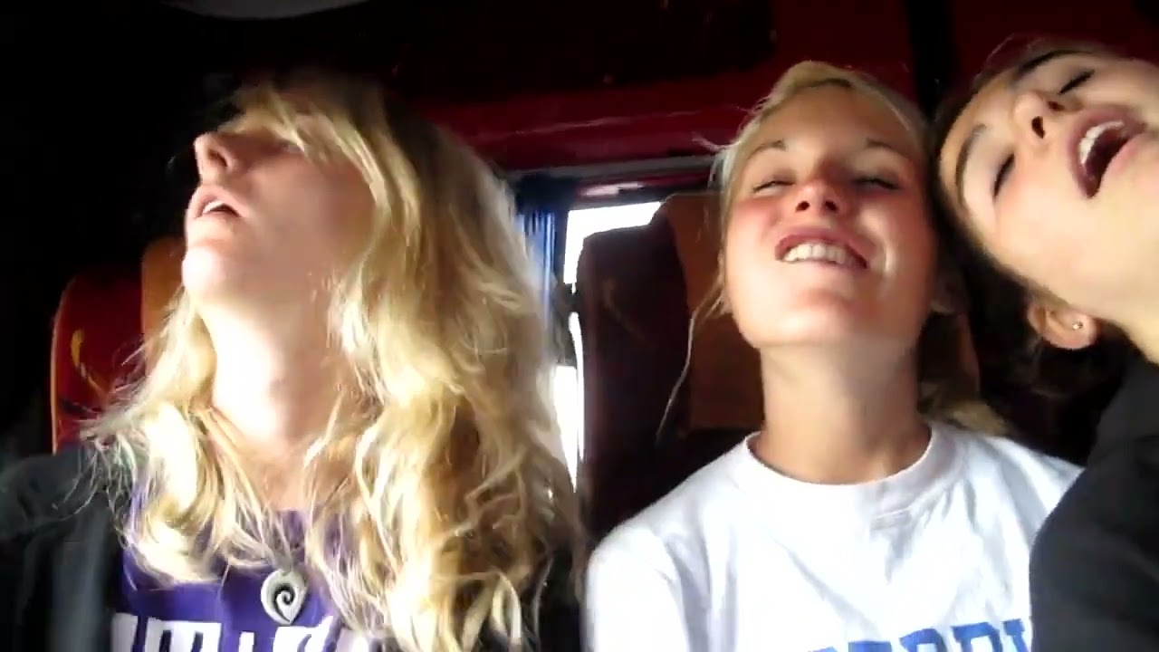 Girl falling asleep bus