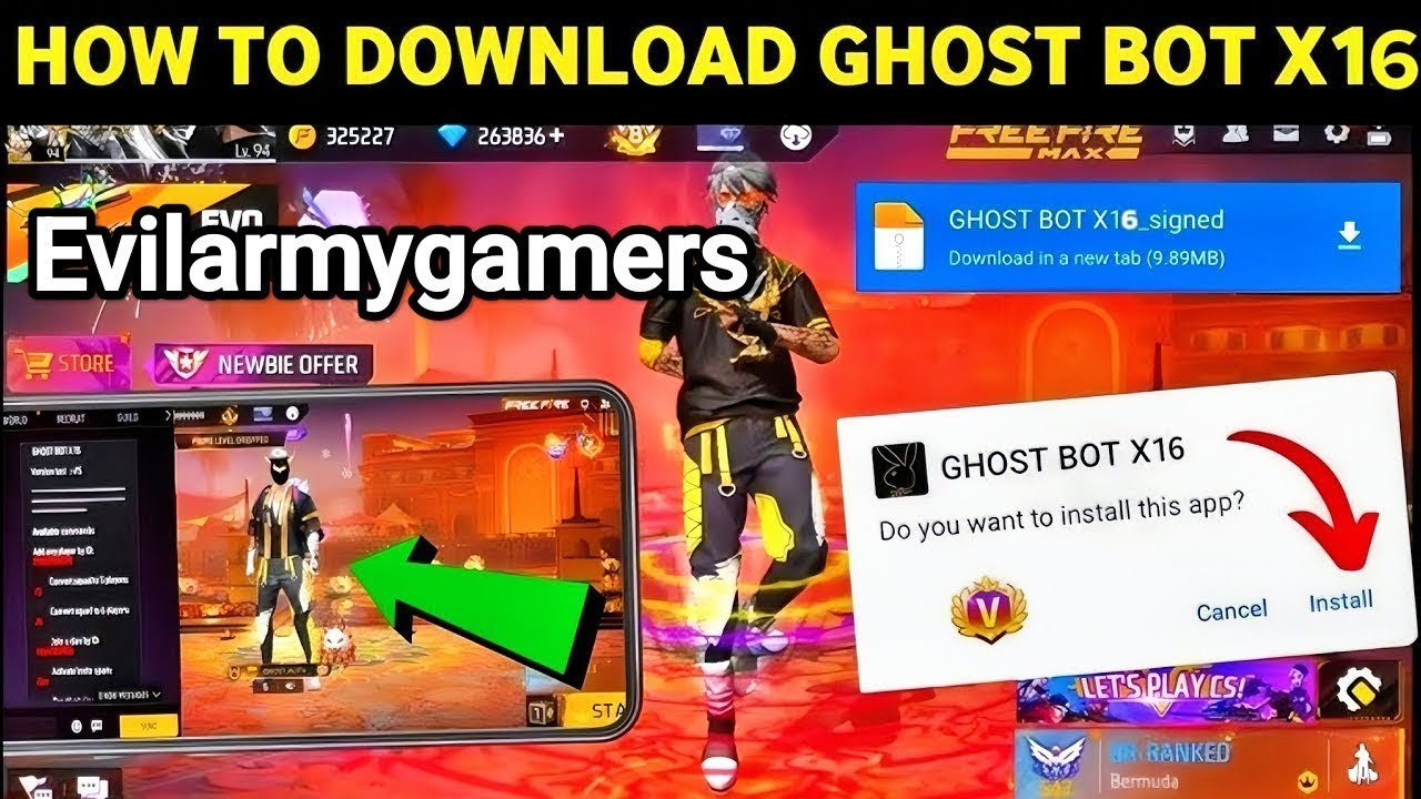 Ghost Bot V16 Free Fire Download | Unlimited Diamonds + Latest Test 2025