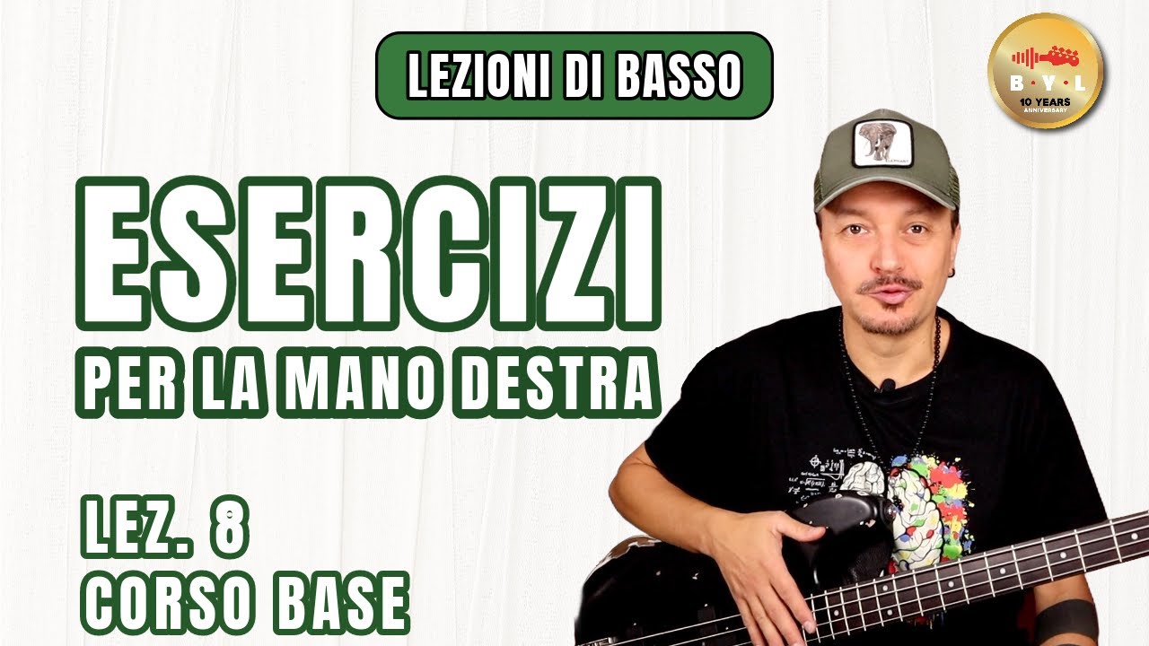 Lezioni di Basso #8 Corso Base - Esercizi per la mano destra pt.1