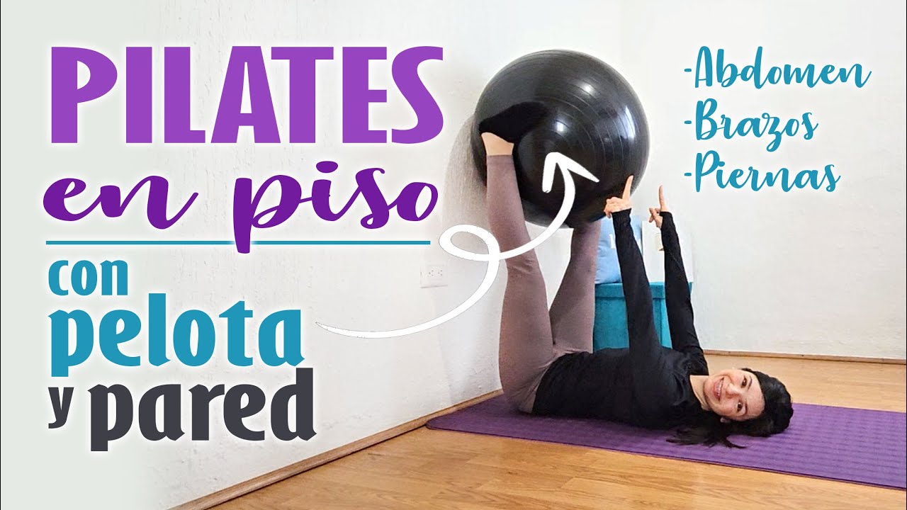 Pilates acostado con pelota y pared 🔵 | 27 min
