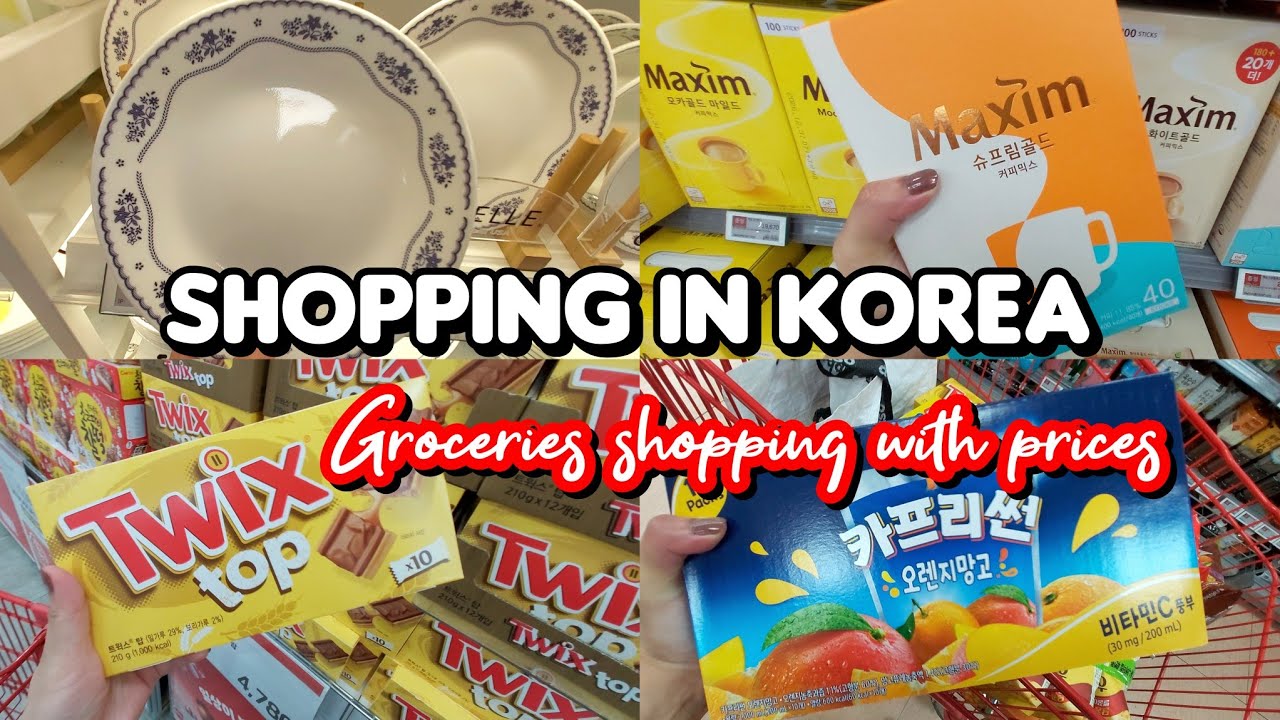 Shopping in korea 🇰🇷vlog, Groceries shopping 🛍Supermarket Food with prices, Korean traditional snack