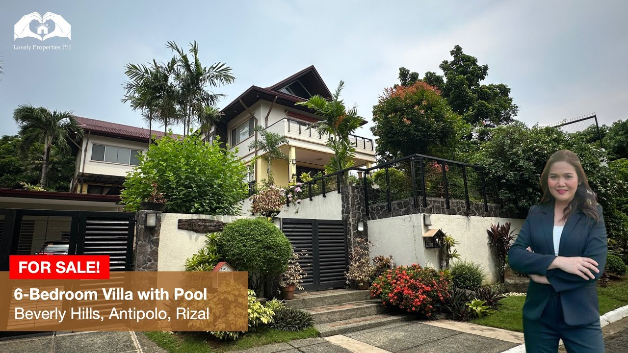 UPSCALE 6BR VILLA for SALE with Swimming Pool at Beverly Hills, Antipolo, Rizal