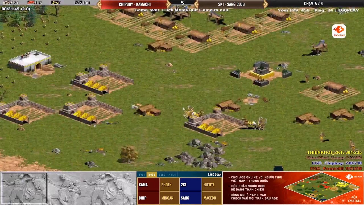 🔥 TRỰC TIẾP AOE: ChipBoy - Kamachi vs Quýt - Sang Club (Random) Chạm 10 - 12/02/2026