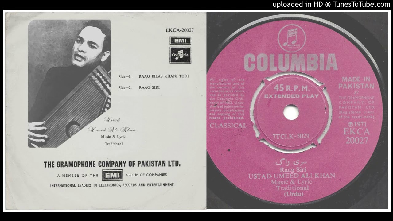 Umeed Ali Khan Raga Shri Coln: Axel Elbin