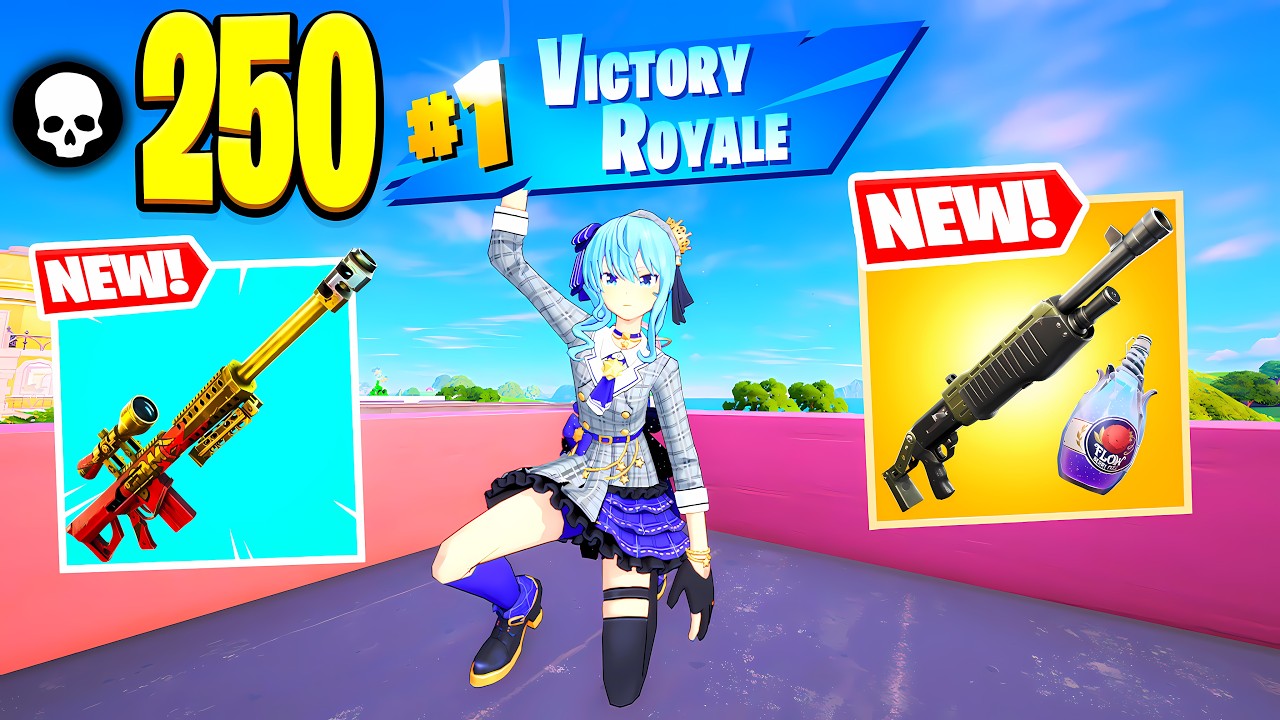212 Elims Hoshimachi Suisei – Zero Build Full Gameplay Wins (Fortnite Chapter 7 Season 1)