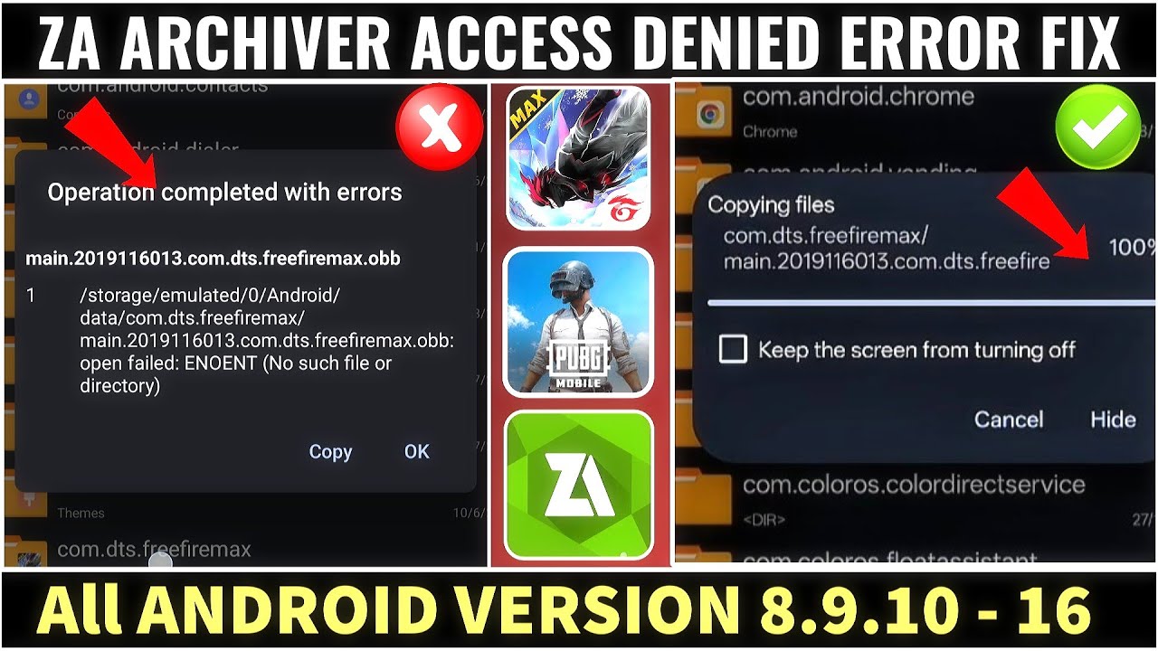 archiver Access Denied, Copy-Paste Issue, Operation Completed with | Fix All za rchiver Errors 
