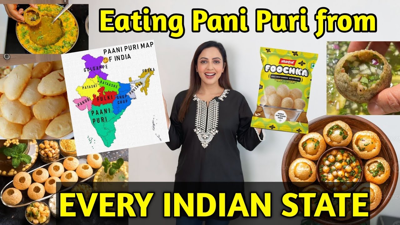 Puchka, Guchup, Patashi, Phulki | Eating Pani Puri From Every INDIAN STATE Challenge