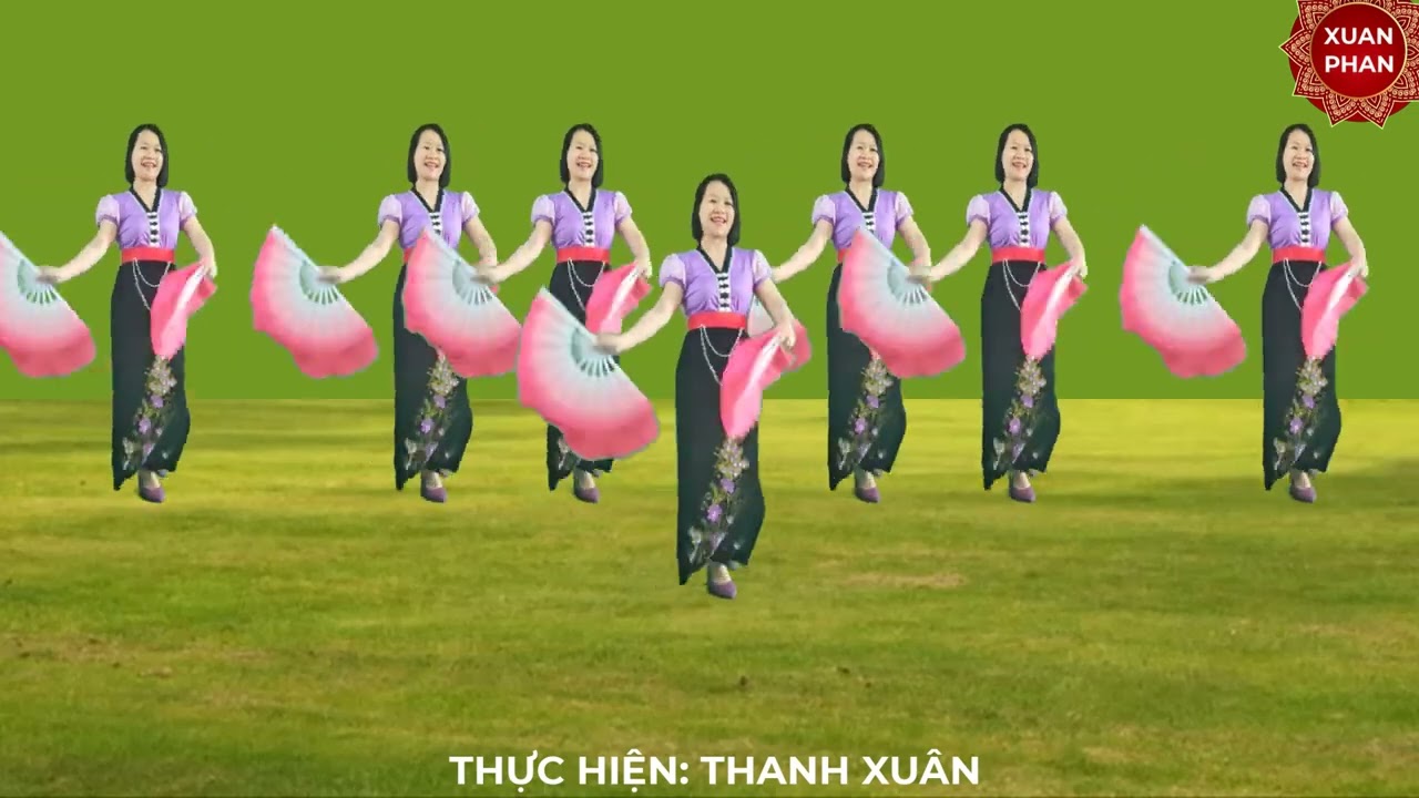 Múa quạt: 🌼🌼SẮC XUÂN🌼🌺 ( CẢI BIÊN MỚI - MỪNG XUÂN 2025 - RẤT ĐẸP)