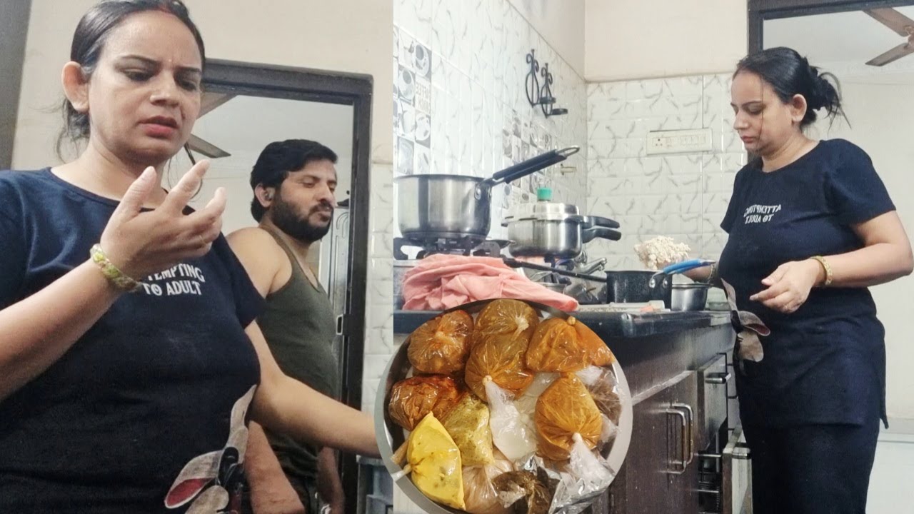 इतनी छोटी सी बात पे इतना बड़ा बवाल बना दिया😳आज मुश्किल हो गया खाना बनाना😒 खाने मे इतनी सारी सब्जी🙄