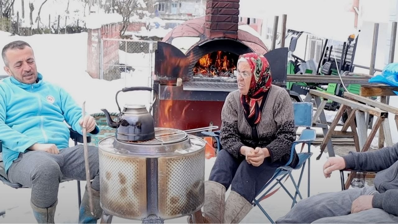 KIŞ AYINDA İNEK DOĞUMU /// KARDA KÖFTE MANGAL