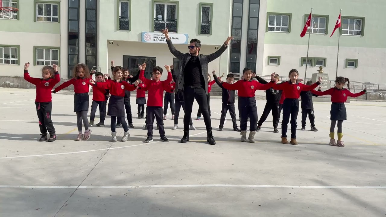 Harmandalı zeybeği tüm okul koreografi yapılabilir basit figürlerle 