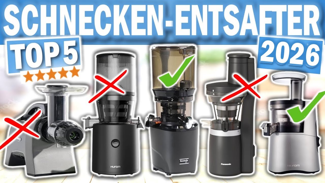 Die besten SCHNECKENENTSAFTER | Top 5 Slow Juicer 2026