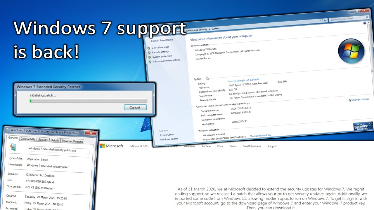 Microsoft re-enabled support for Windows 7!