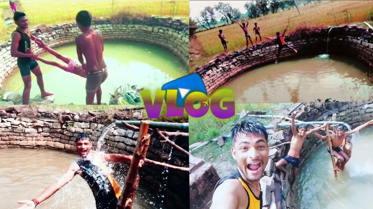 दोस्तों के साथ कुएं में नहाने का जबरदस्त मजा 😜 | Gaon Masti Vlog Part 1