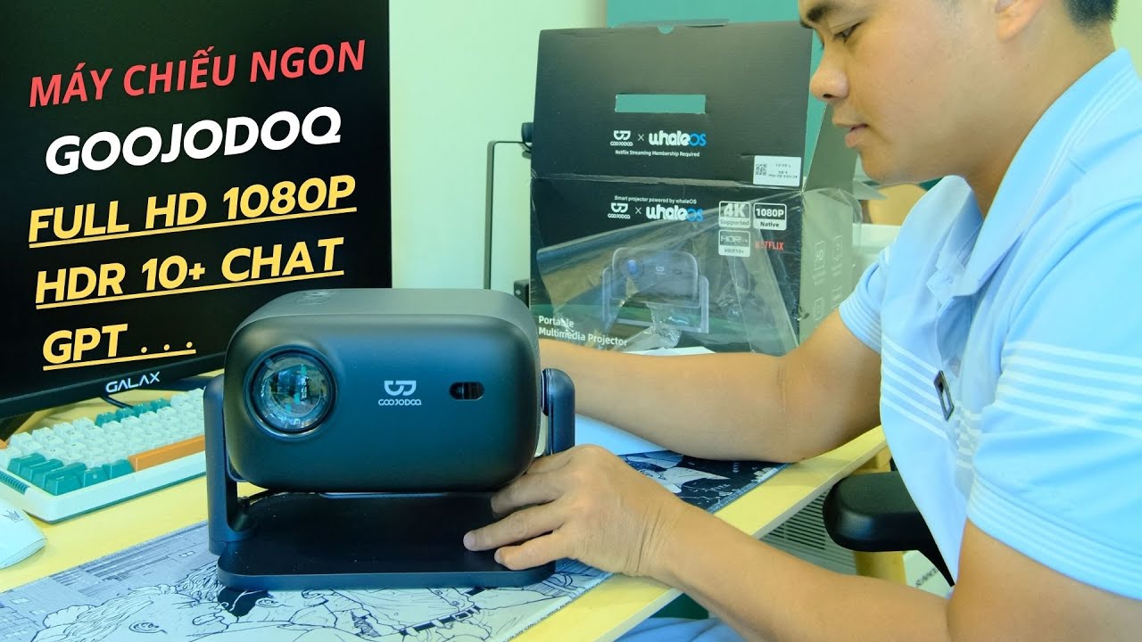 Máy chiếu AI Chat GPT Với Full HD Xịn Xò Vừa Nét Vừa Đẹp GOOJODOQ AC1060