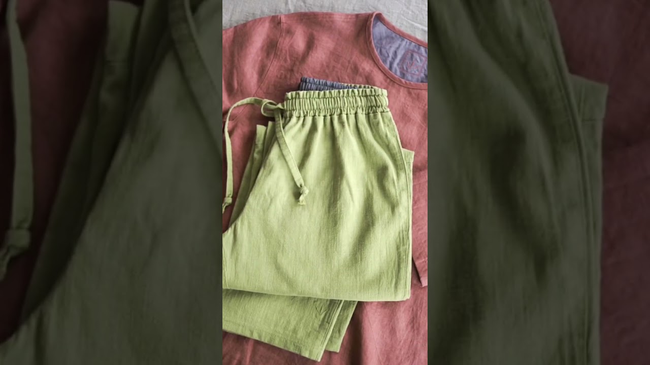 Костюм из конопли, одежда из конопли/Hemp trousers, hemp cloth #short #tiktok #hemp #beautifulvideo