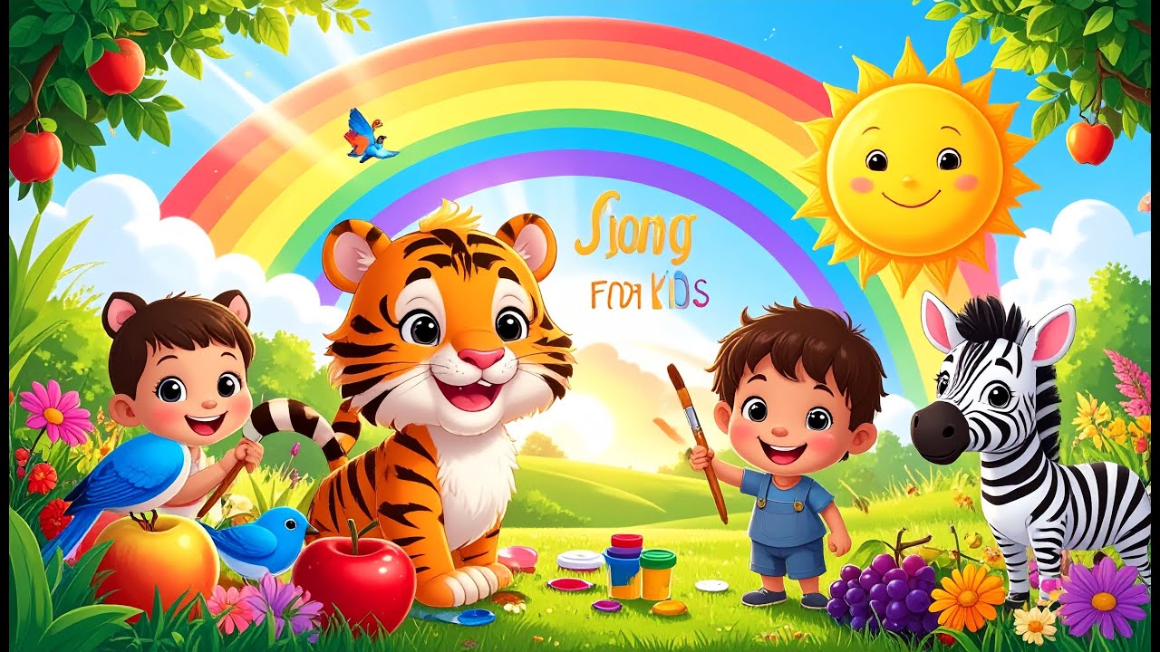Let's Learn The Colors! | Toddler Learning Song & Nursery Rhyme | Playful Planet