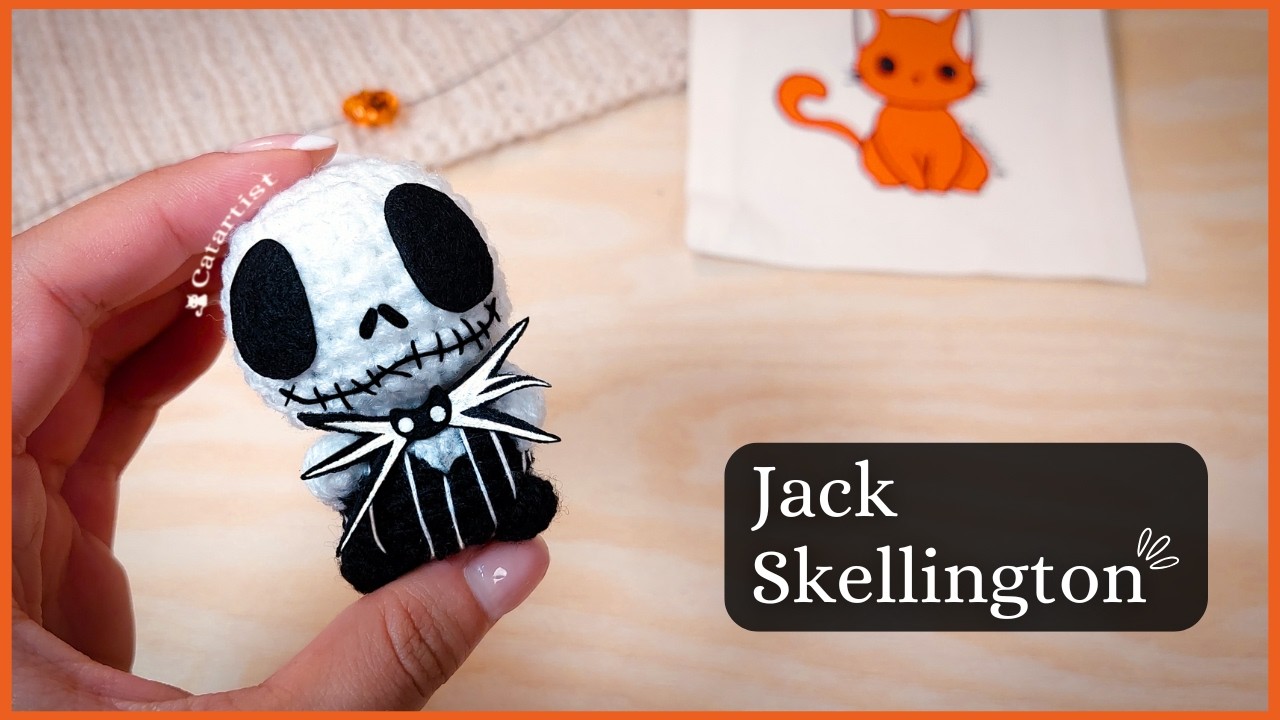 JACK SKELLINGTON Amigurumi 😱 El extra&ntilde;o mundo de Jack - Crochet Amigurumi Tutorial 🧡✅