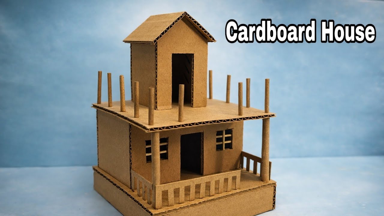 “How to Make a Realistic Cardboard House at Home | Mini Model House DIY Step by Step”