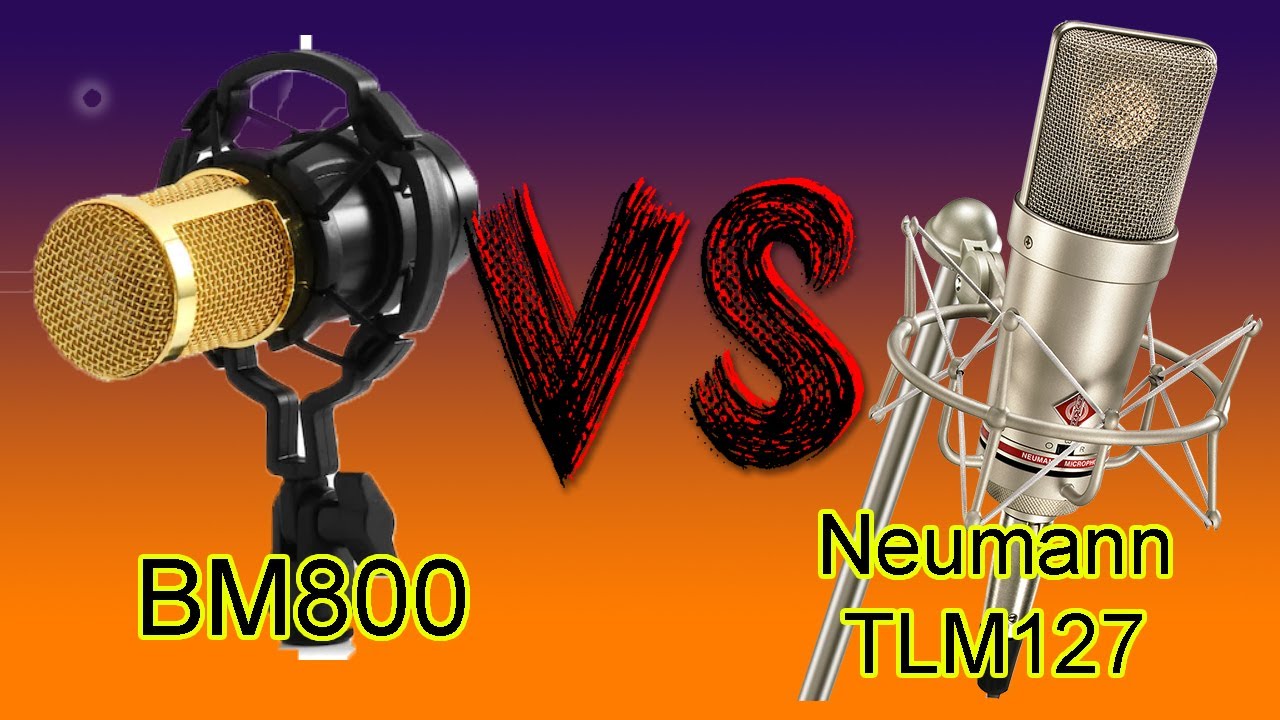 Microfono condensatore BM800 e Neumann TLM127 confronto microfoni studio registrazione voce TLM 127