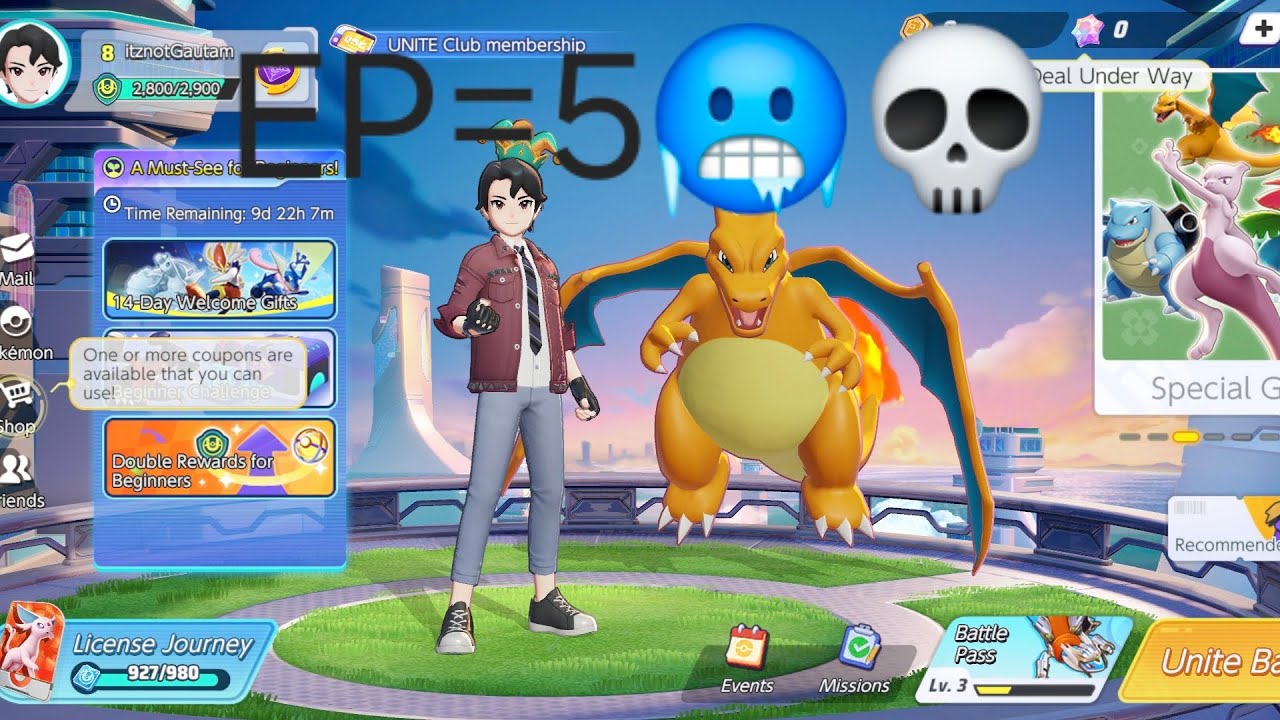 EP=5 OF POKEMON UNITE✨️॥First 500⚽️॥@itz_not_Gautam14 #gaming #viralvideo #s26Ultra #winner #Pokemon
