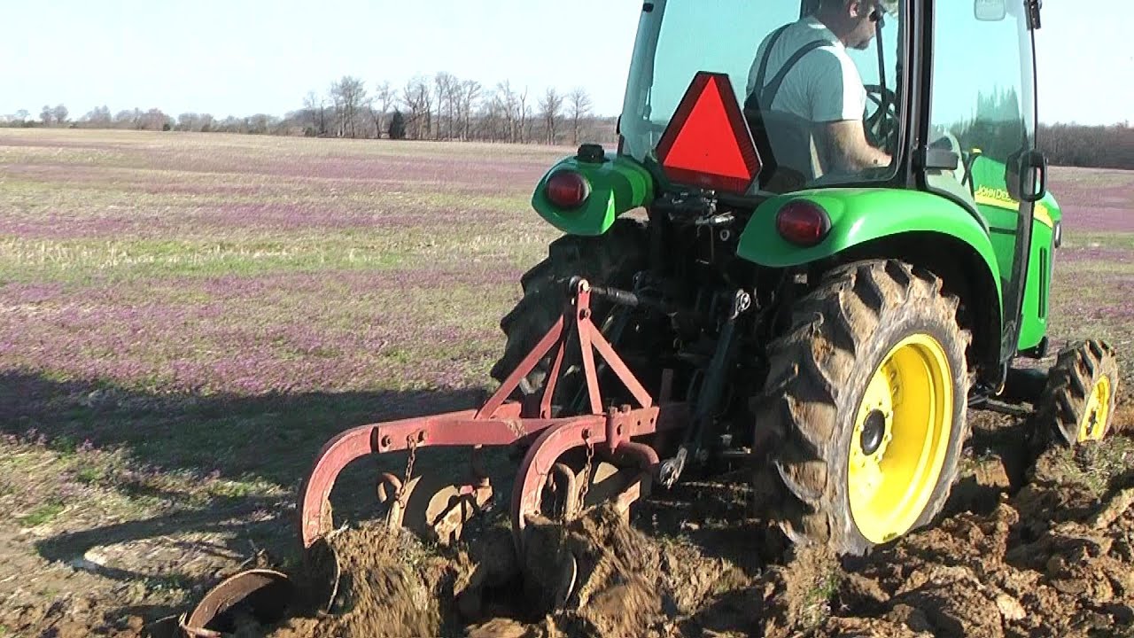 #50 John Deere 3320 3033R Plowing with 2-12 Ferguson Plow