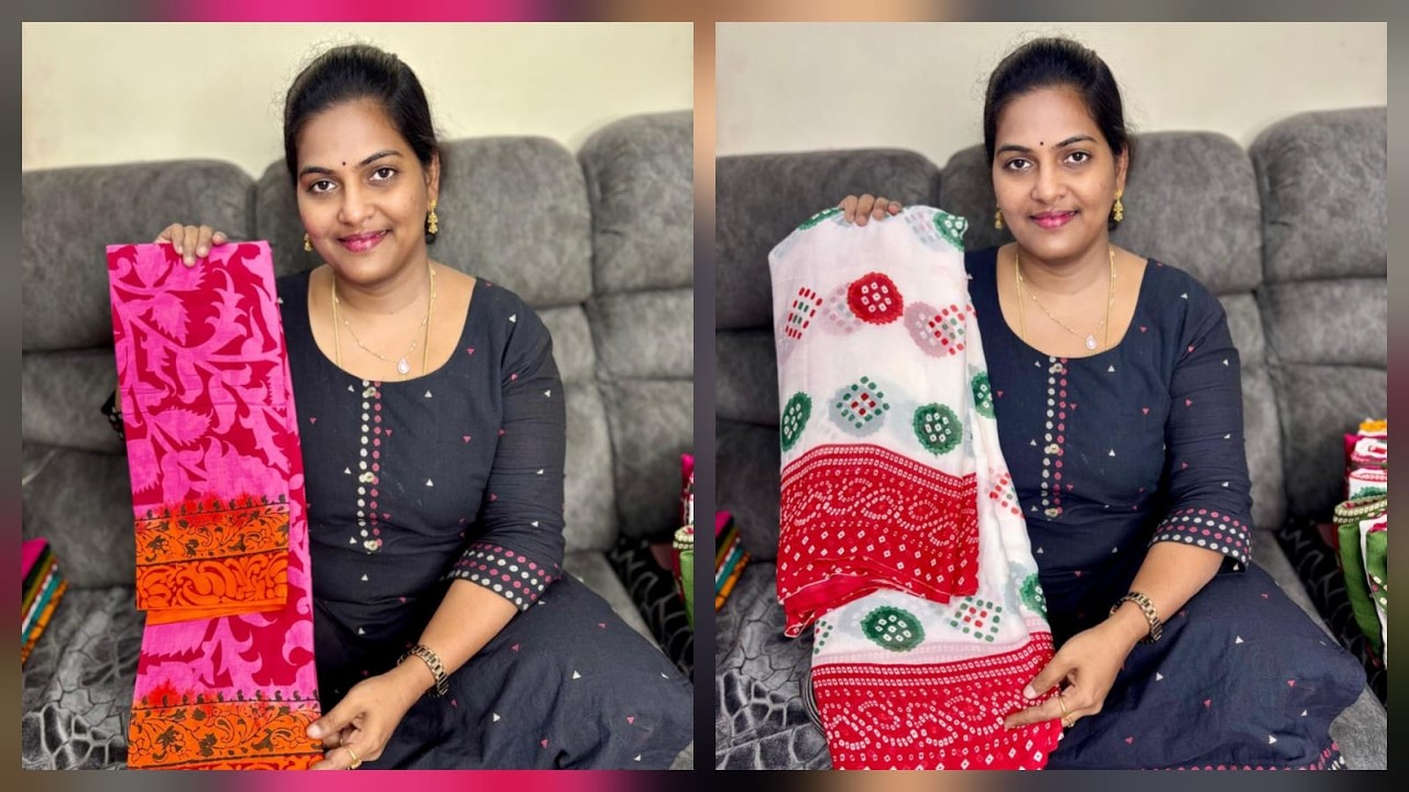 Malai Cotton  n Moss Bandhini Sarees || Akki Latest Collection ||