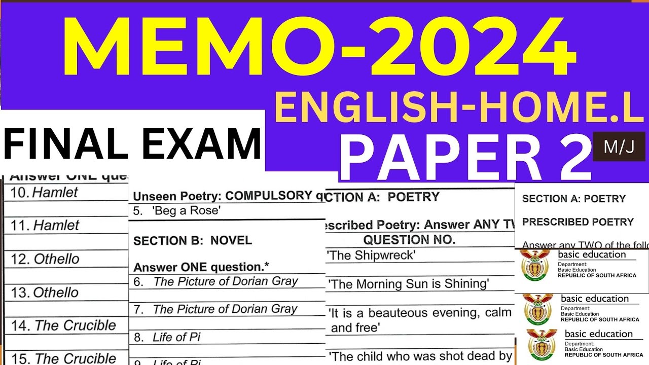 2024 MEMO ENGLISH HL (ENGLISH HOME LANGUAGE)  FINAL EXAMS M/J  GRADE 12 THUNDEREDUC BY MAM MAHLANGU