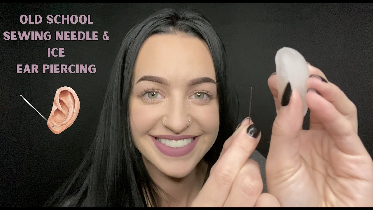 [ASMR] Friend Does Your Ear Lobe Piercings RP (sewing needle & ice)