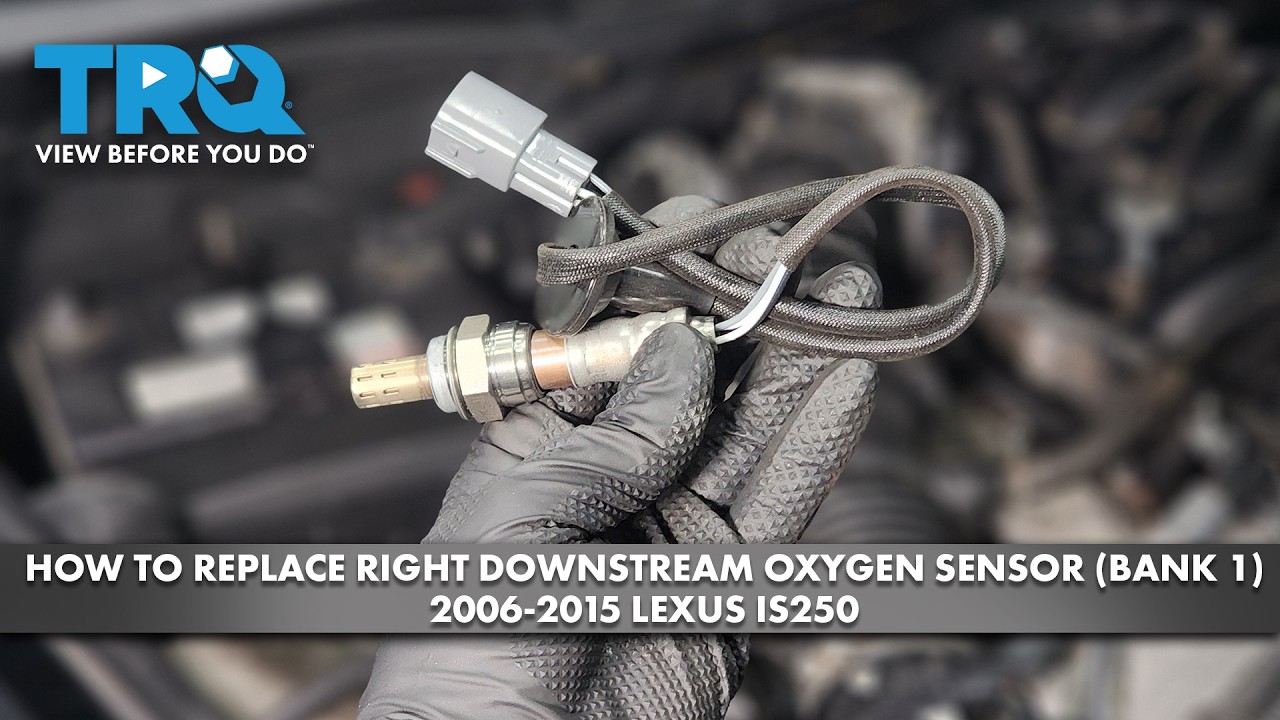 Как заменить правый нижний кислородный датчик (блок 1) на Lexus IS250 2006-2015 годов выпуска.