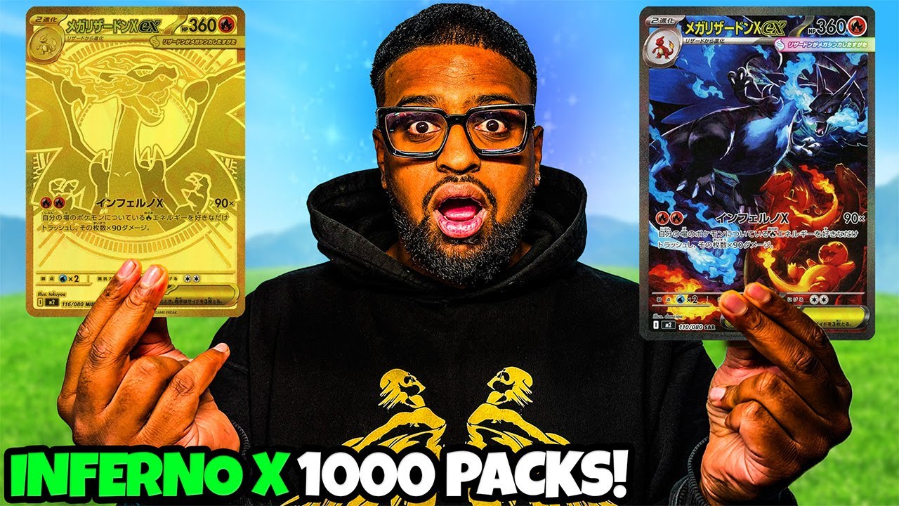 I Opened 1000 Packs of Pokemon Inferno X, Looking For The Charizard! 🔥