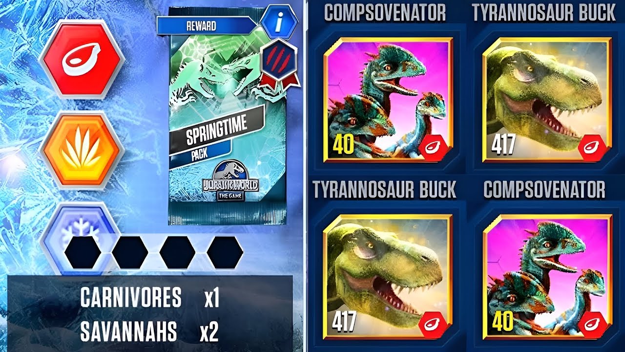 SPRING TIME PACK_TYRANNOSAUR BUCK_BATTLE STAGE | JURASSIC WORLD THE GAME