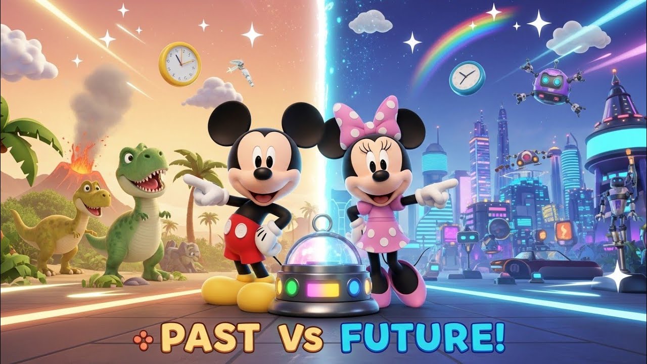 Mickey Mouse & Minnie Travel Through Time 🦖🤖 | FULL Kids Cartoon Movie