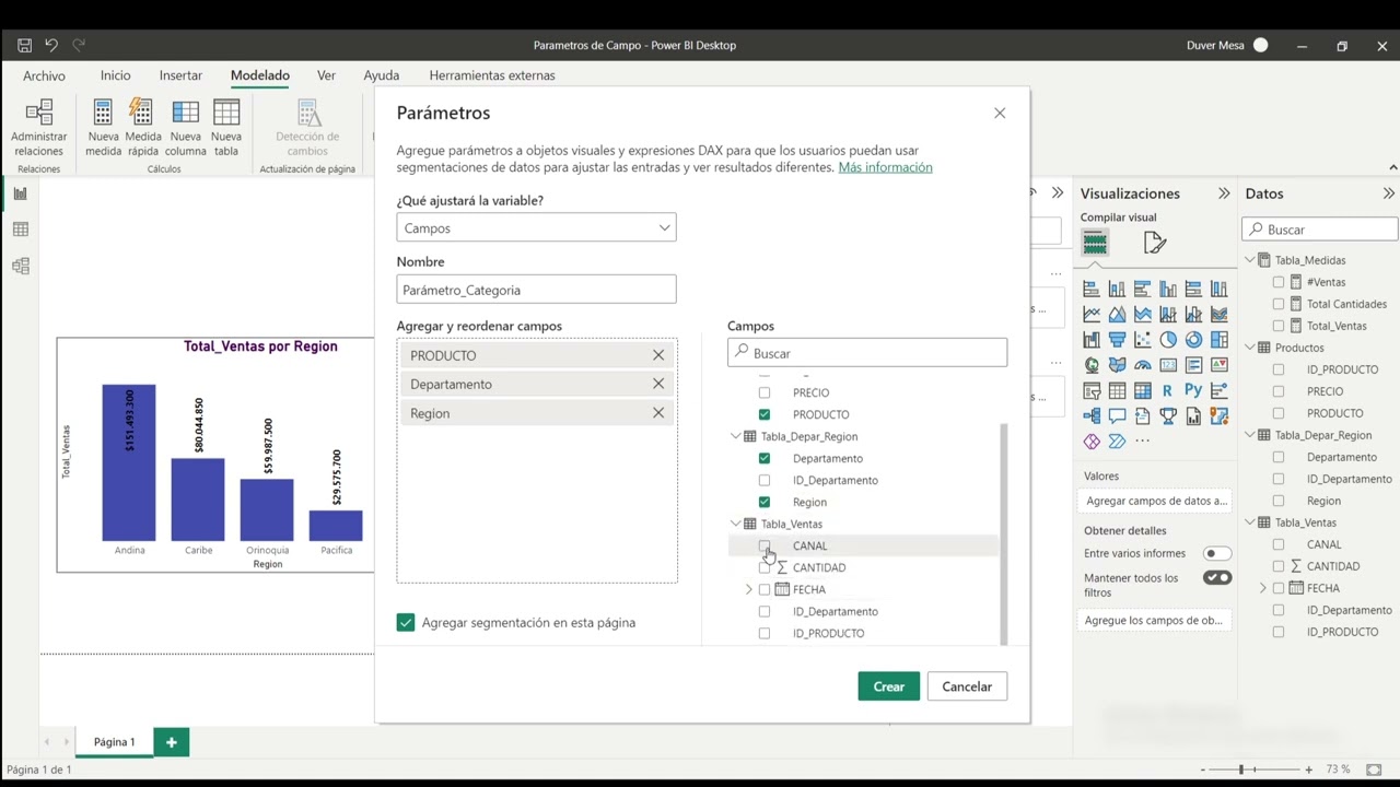PowerBI - Parametros de Campo